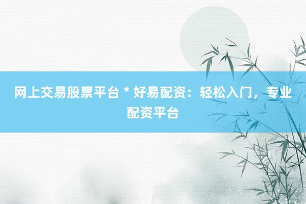 网上交易股票平台 * 好易配资：轻松入门，专业配资平台