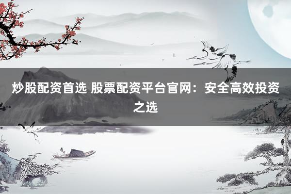 炒股配资首选 股票配资平台官网：安全高效投资之选
