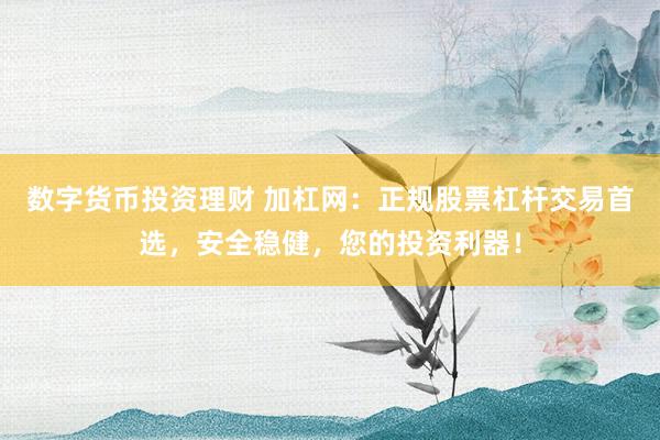 数字货币投资理财 加杠网：正规股票杠杆交易首选，安全稳健，您的投资利器！