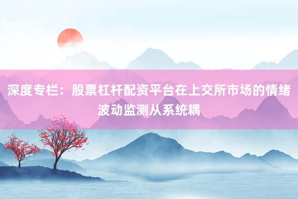 深度专栏：股票杠杆配资平台在上交所市场的情绪波动监测从系统耦