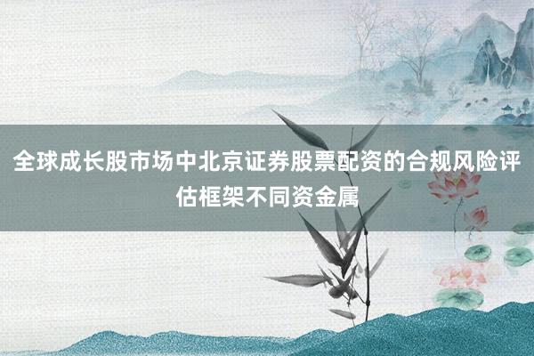 全球成长股市场中北京证券股票配资的合规风险评估框架不同资金属